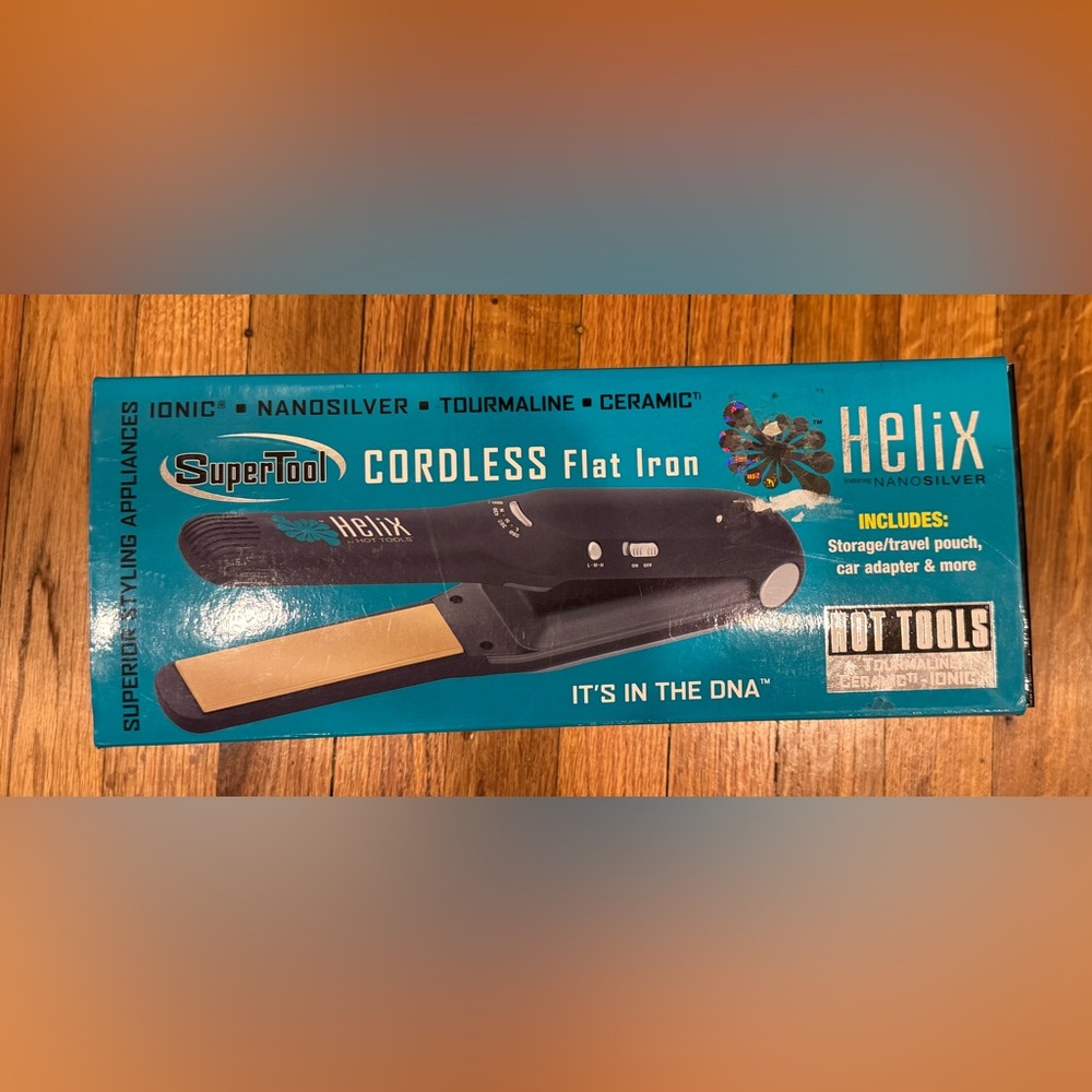SuperTool Helix Cordless Flat Iron 1" gold plates